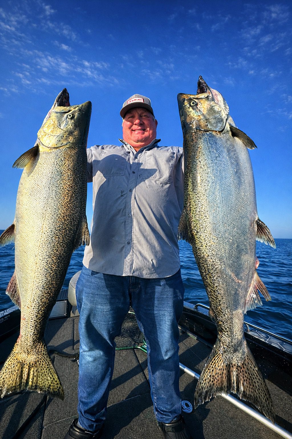 A rig for charter fishing for Salmon on Lake Michigan